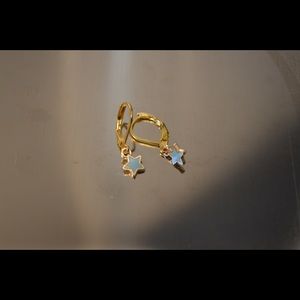 gold hoop star earring